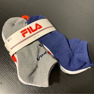 NEW Fila low cut socks 6 pairs shoe size 4-10